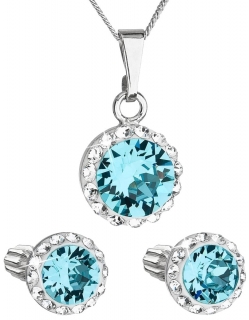 Súprava šperkov s krištáľmi Swarovski náušnice, retiazka a prívesok